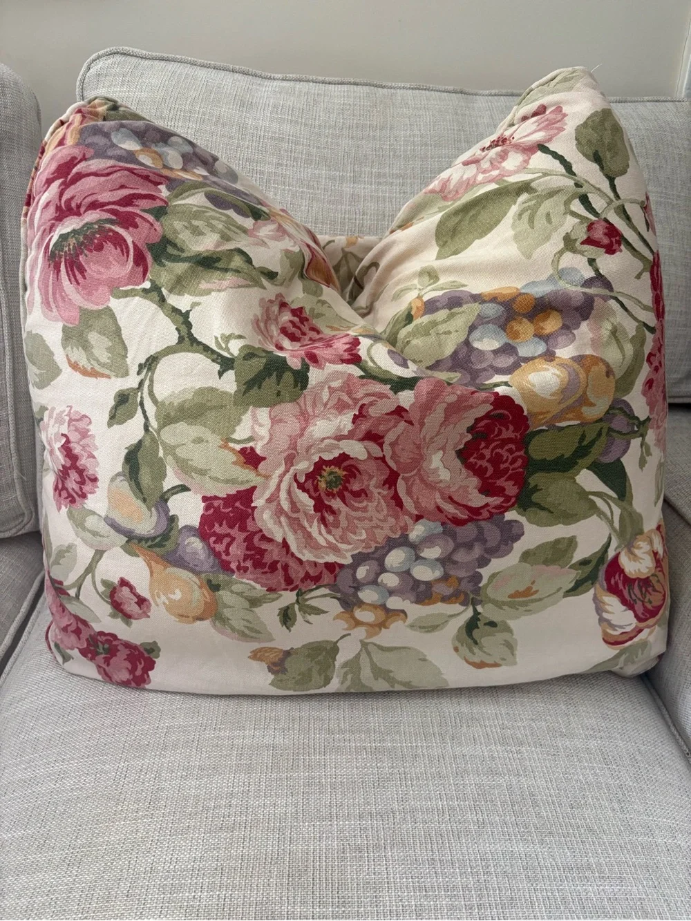 Vintage Ralph Lauren throw pillow Victorian Rose